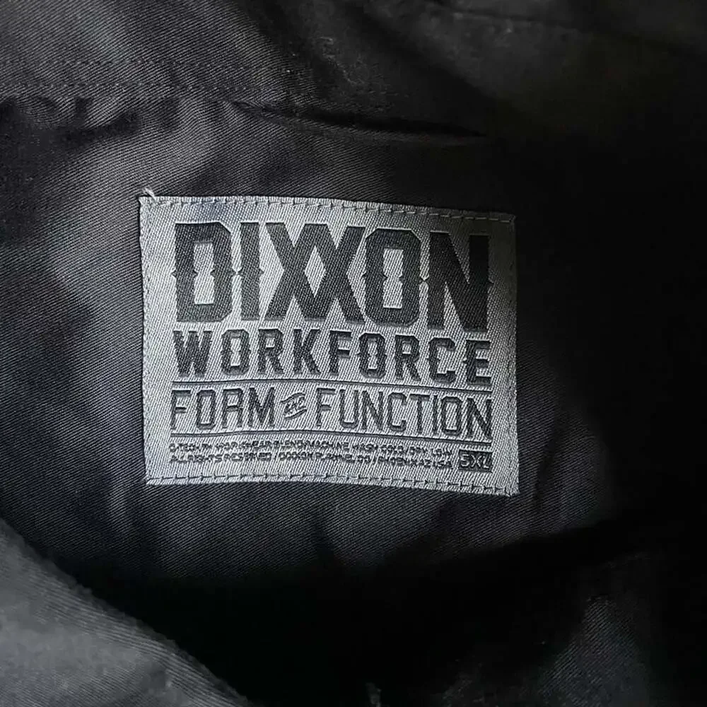 Dixxon Workforce Button Up Shirt Men’s 5XL Black Lot of 2.